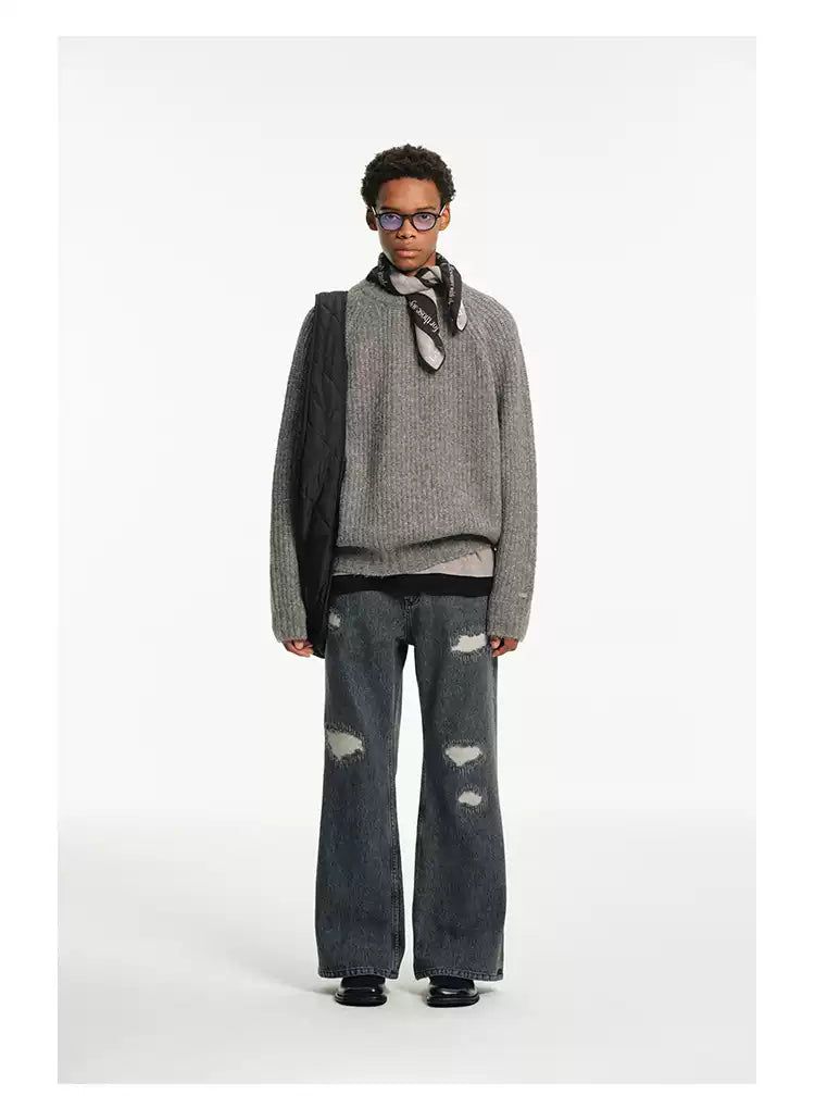 Distressed Spots Regular Fit Jeans