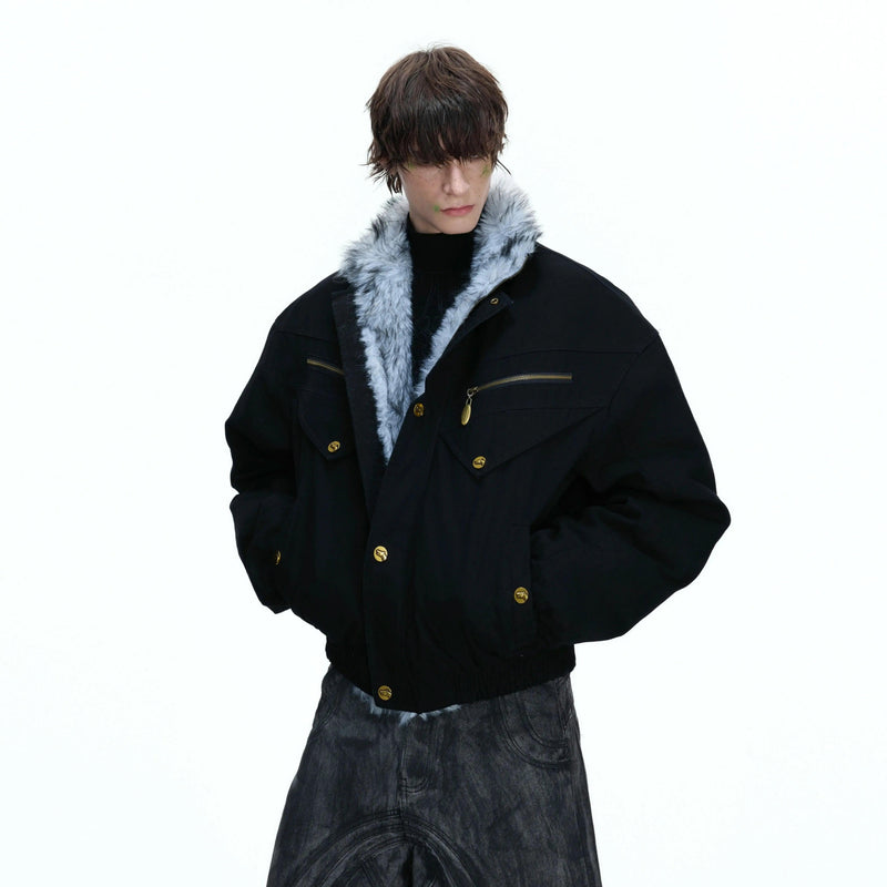 Slant Zippers Workwear Denim Jacket