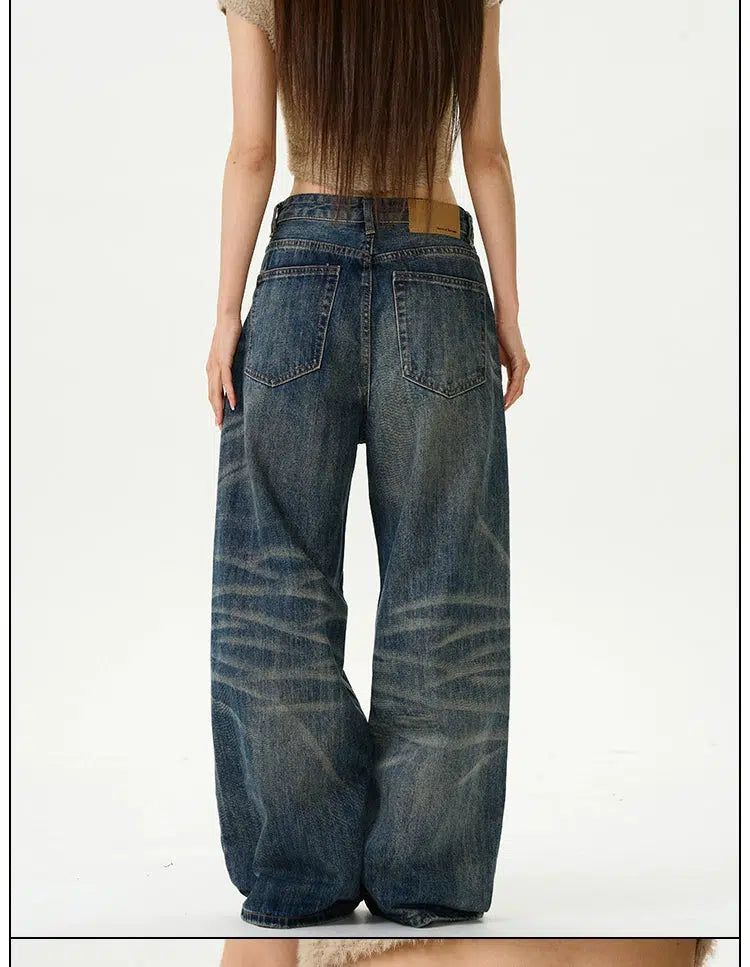 Cat Whisker Pattern Jeans