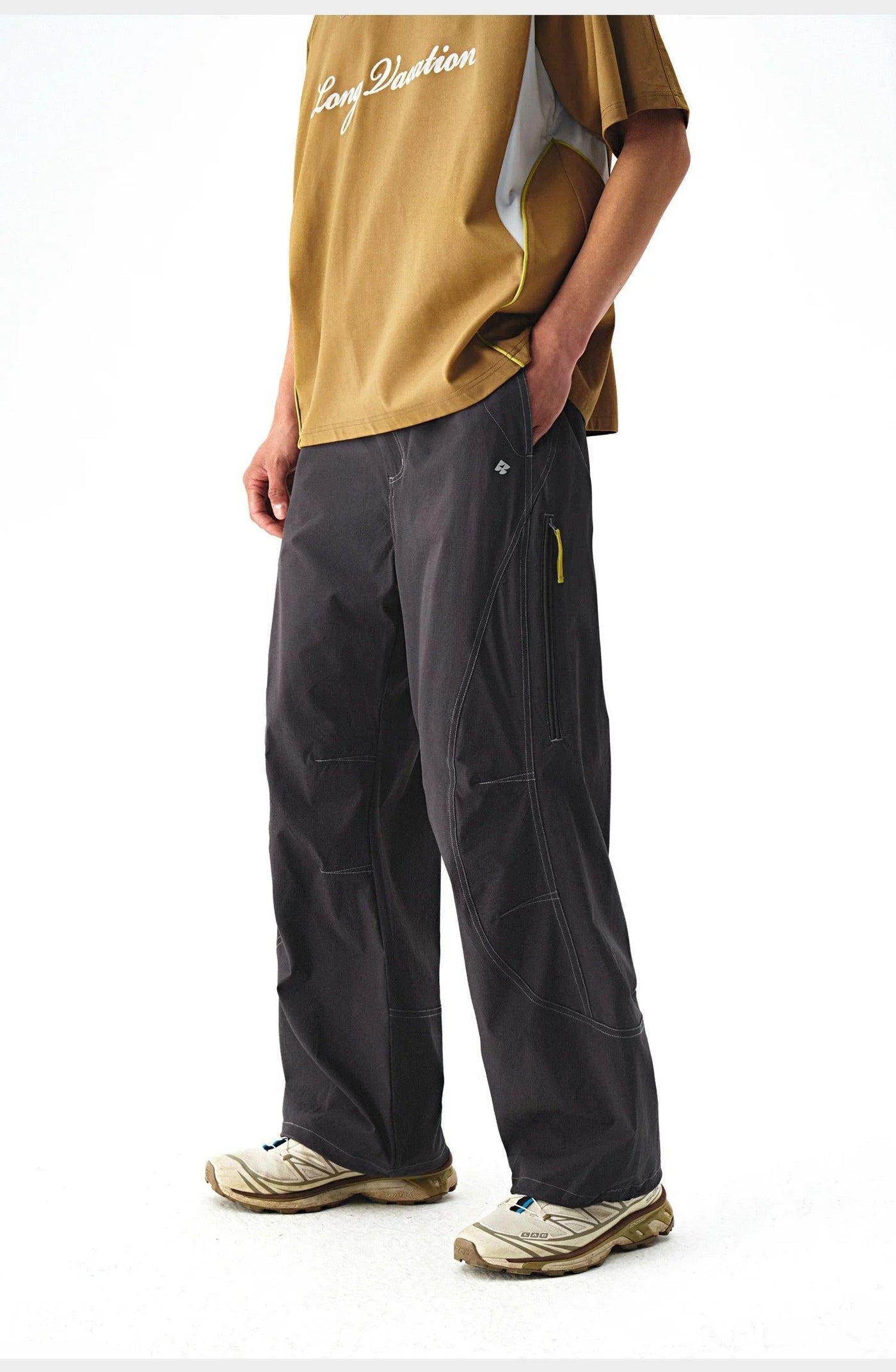 Structured Zipped Pocket Track Pants