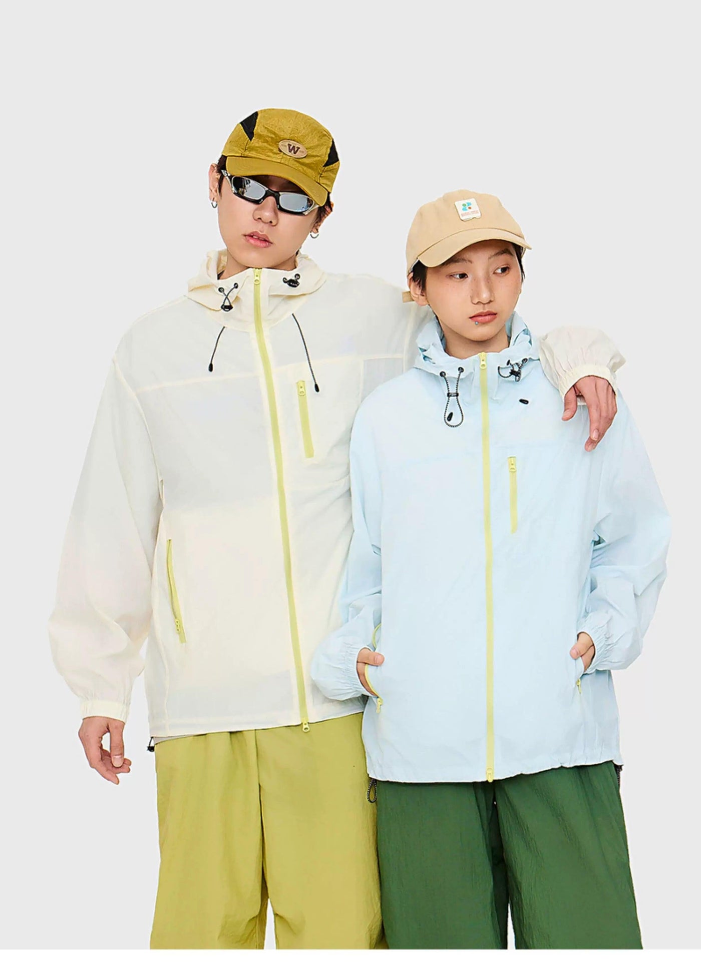Lightweight Contrast Zipper UV-Protective Jacket