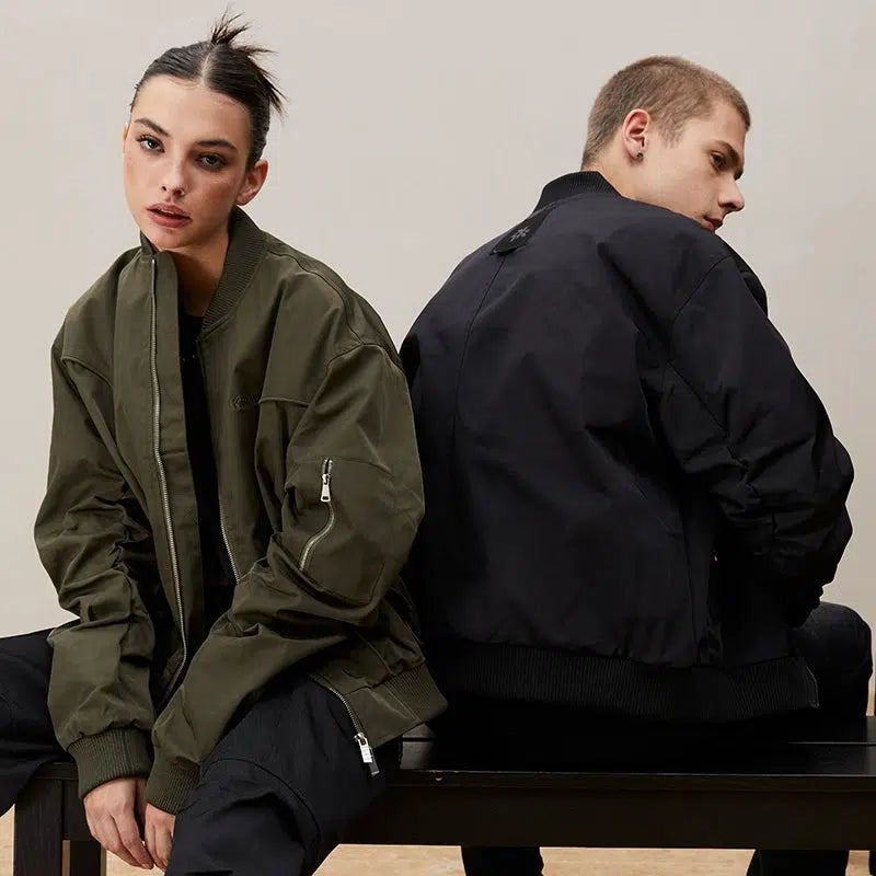 Structured Line Detail Bomber Jacket