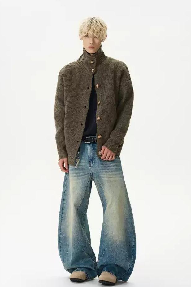 Big Buttons Slim Sweater