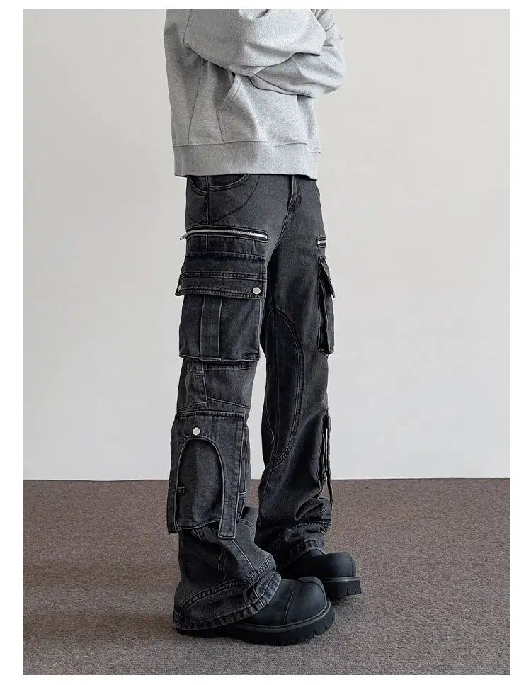 3D Pocket Regular Fit Cargo Jeans