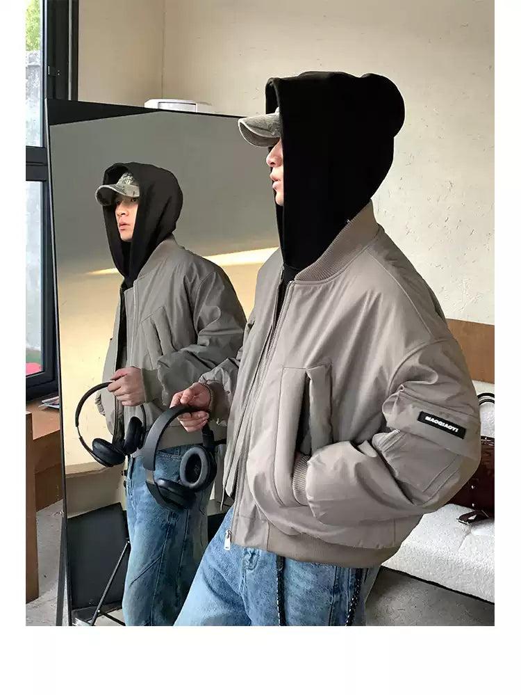 Hooded Padded Bomber Jacket