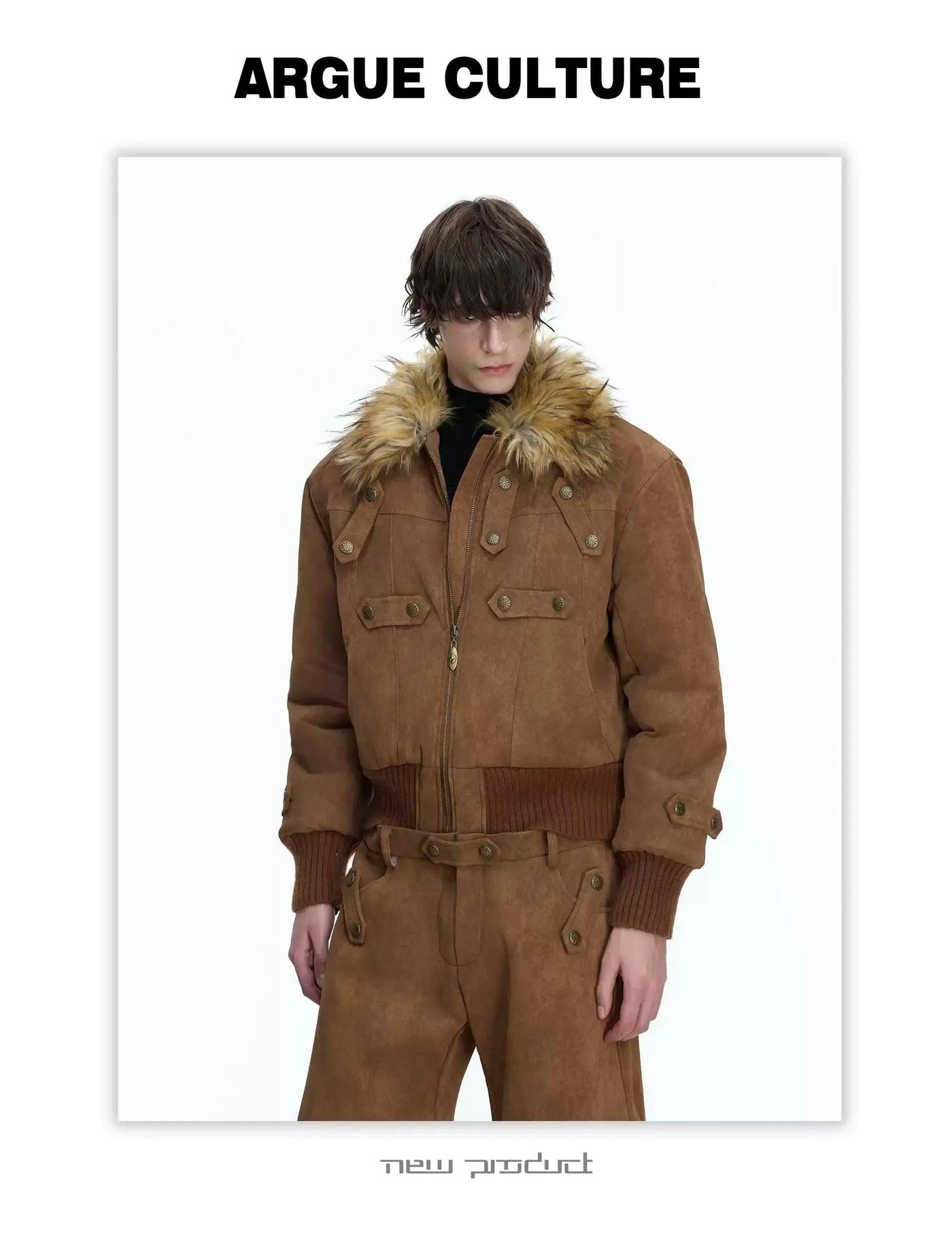Multiple Micro Straps PU Leather Jacket