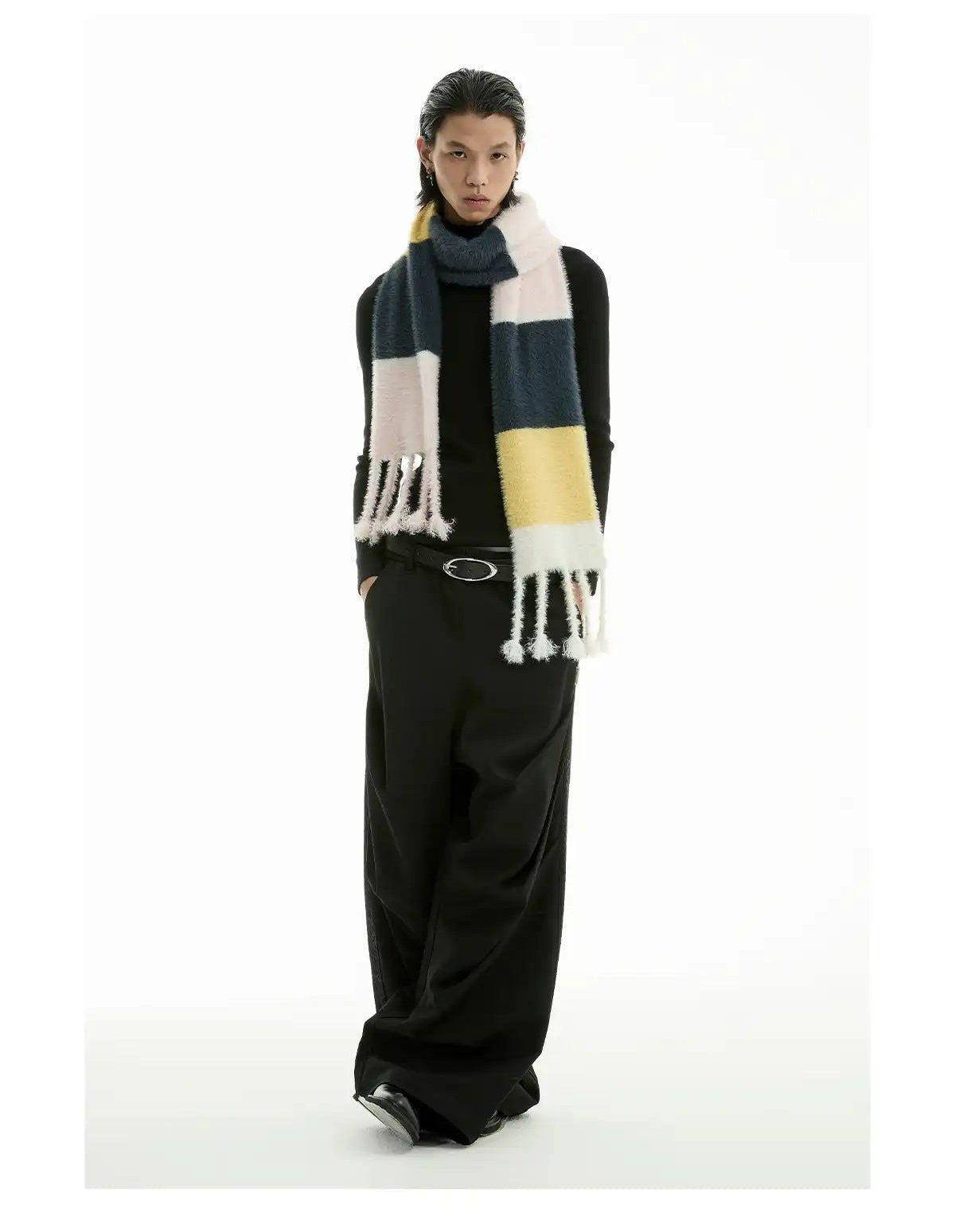 Tri Tone Striped Scarf