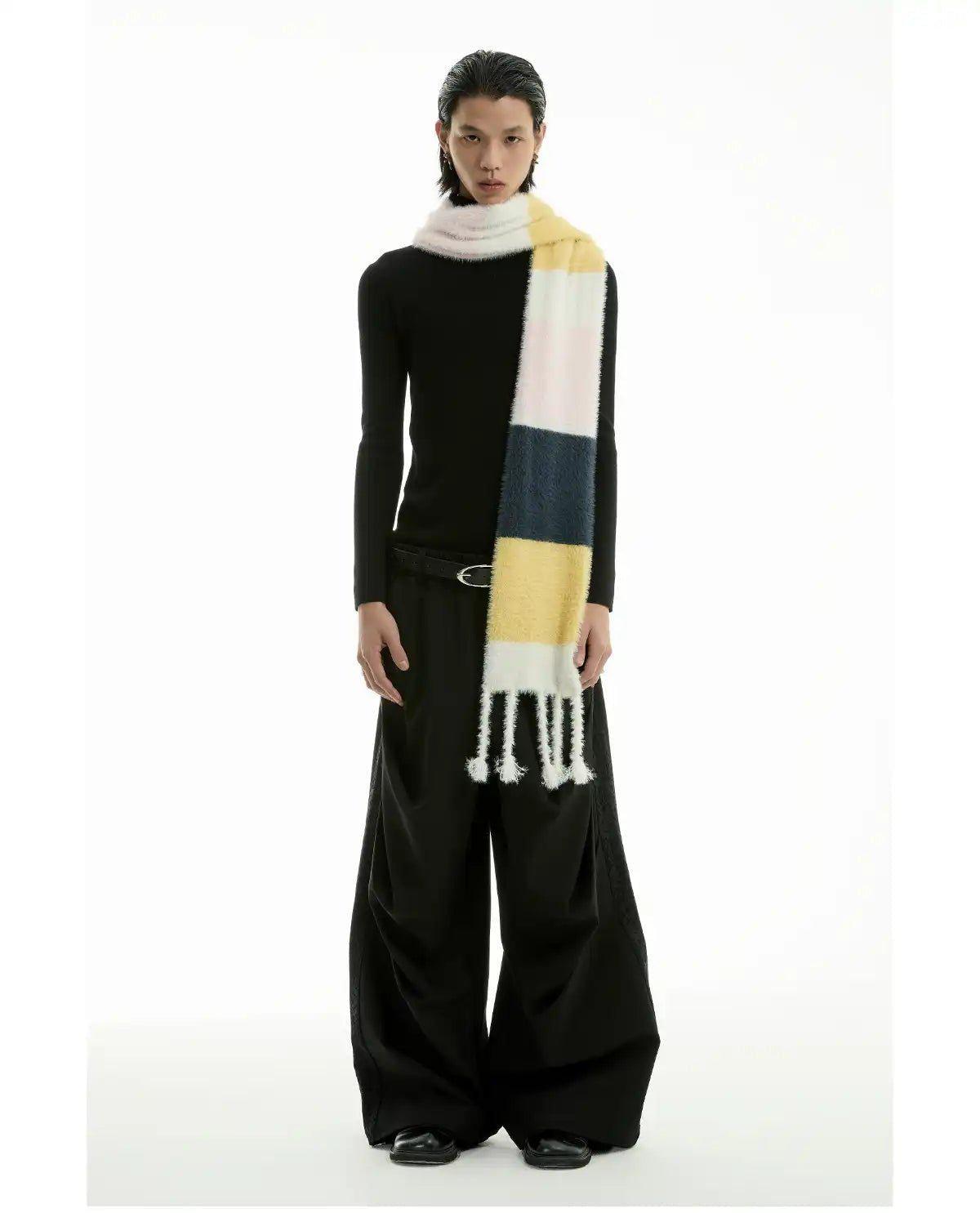Tri Tone Striped Scarf