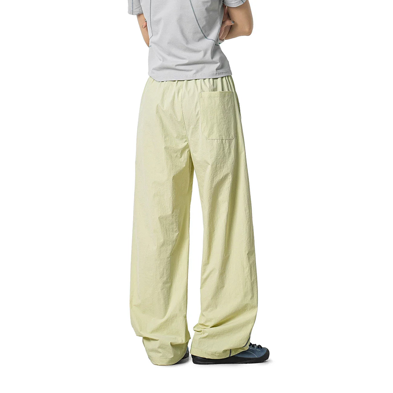 Lightweight Contrast Coverstitched Track Pants