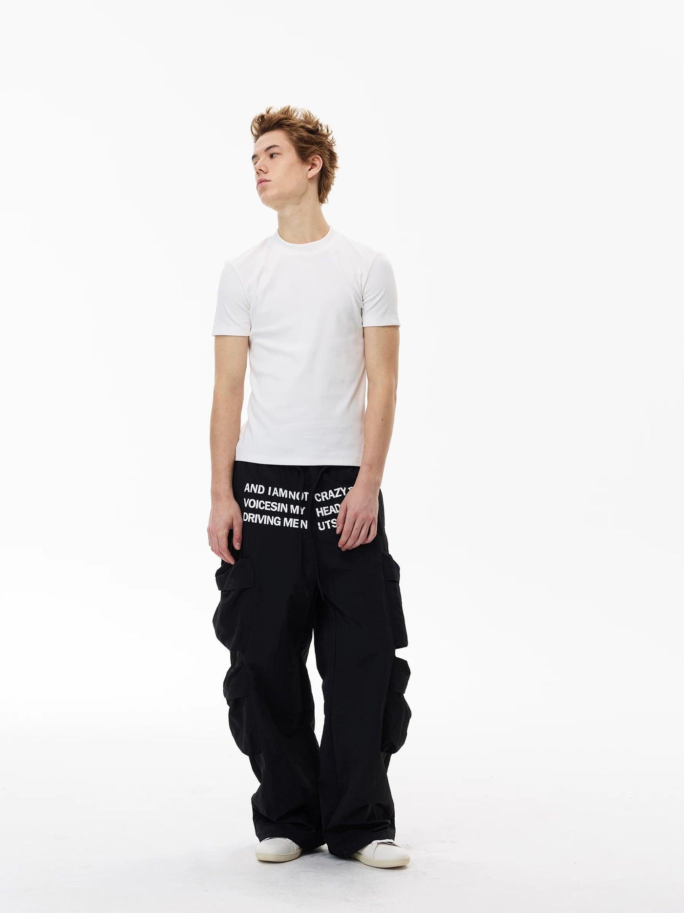 Graphic Multi-Pocket Cargo Pants