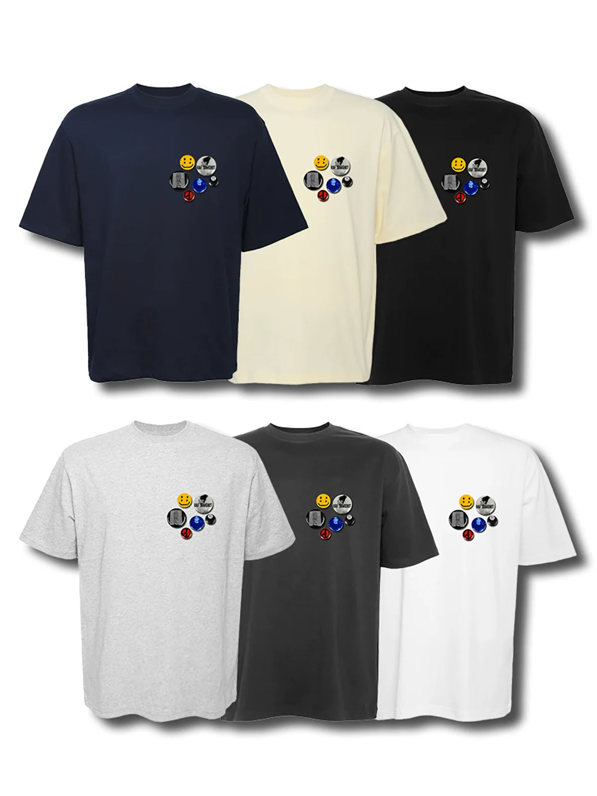 Multiple Pins Detail T-Shirt