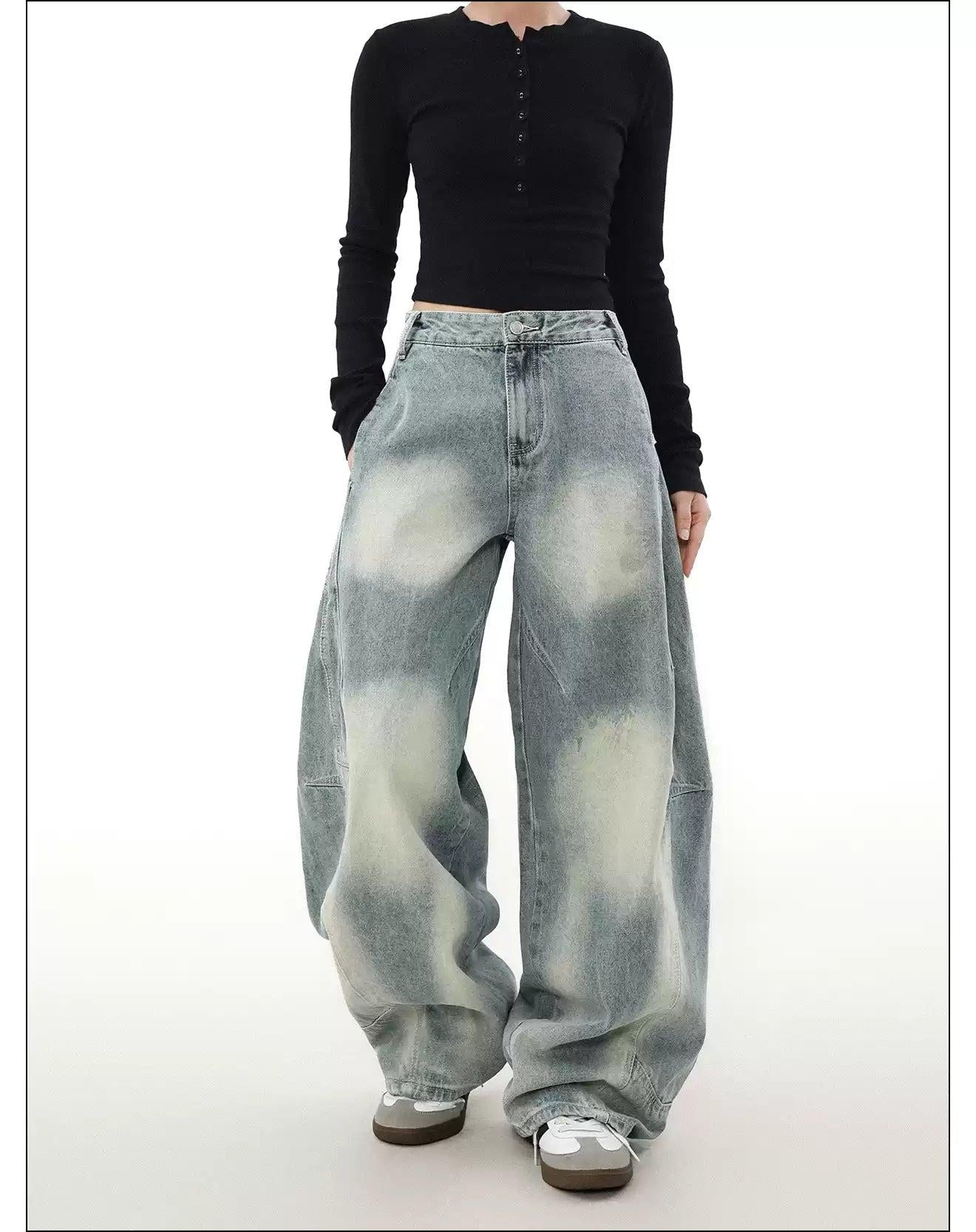 Loose Fade Spots Jeans