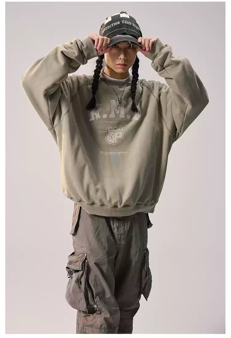 Casual Reversible Camo Crewneck