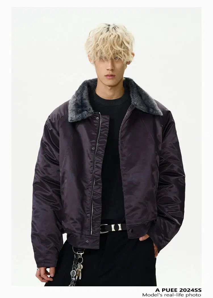 Plushy Lapel Short Jacket