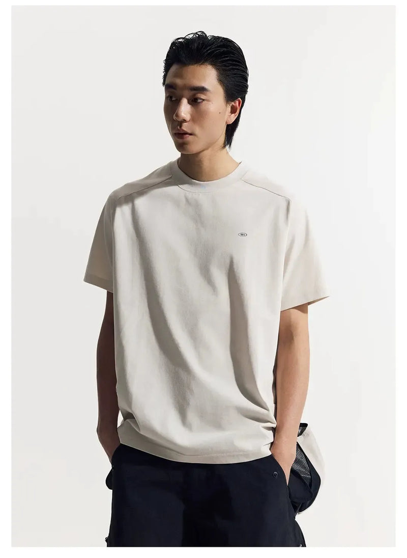 Contrast Spliced Panel Sports T-Shirt