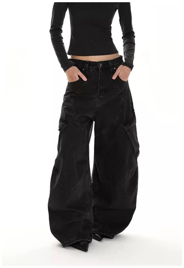 Tilt Side Pockets Grunge Jeans