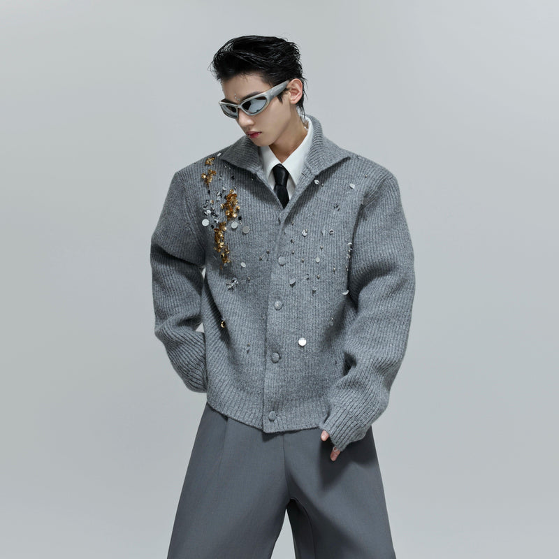 Assorted Details Buttoned Sweater