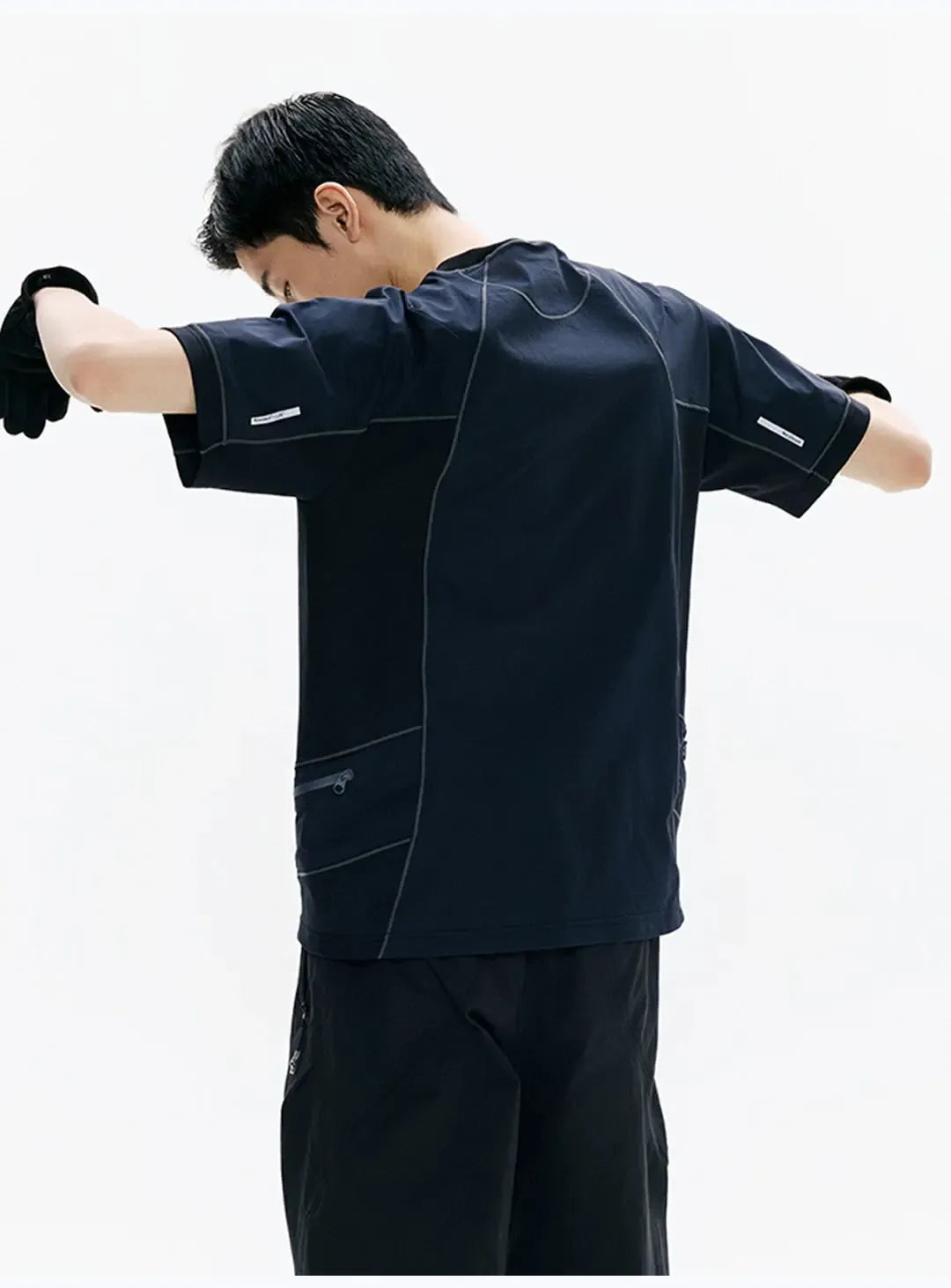 Spliced Panel Sports T-Shirt