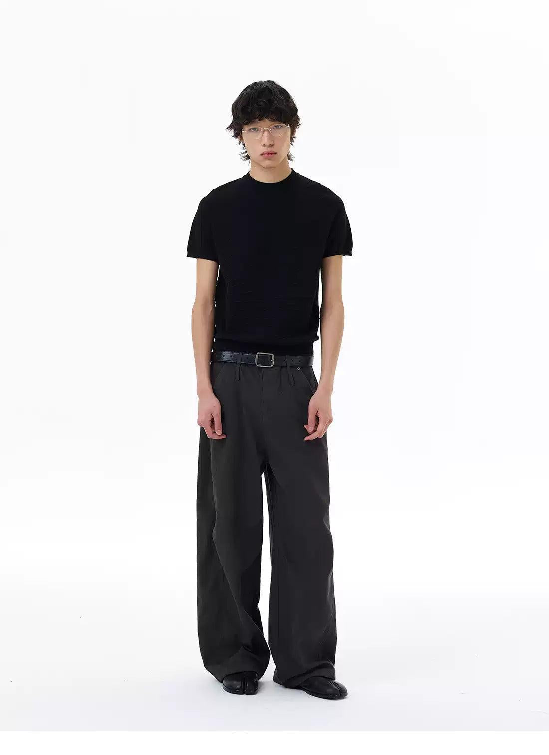 Solid Color Straight Leg Jeans