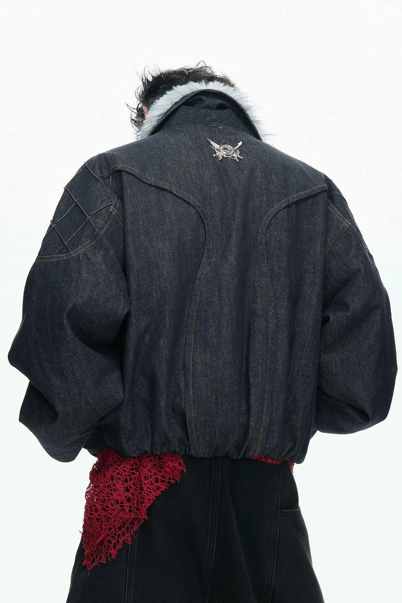 Reversible Faux Fur Denim Jacket