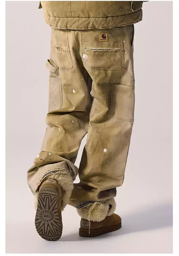 Workwear Paint Splatters Cargo Jeans