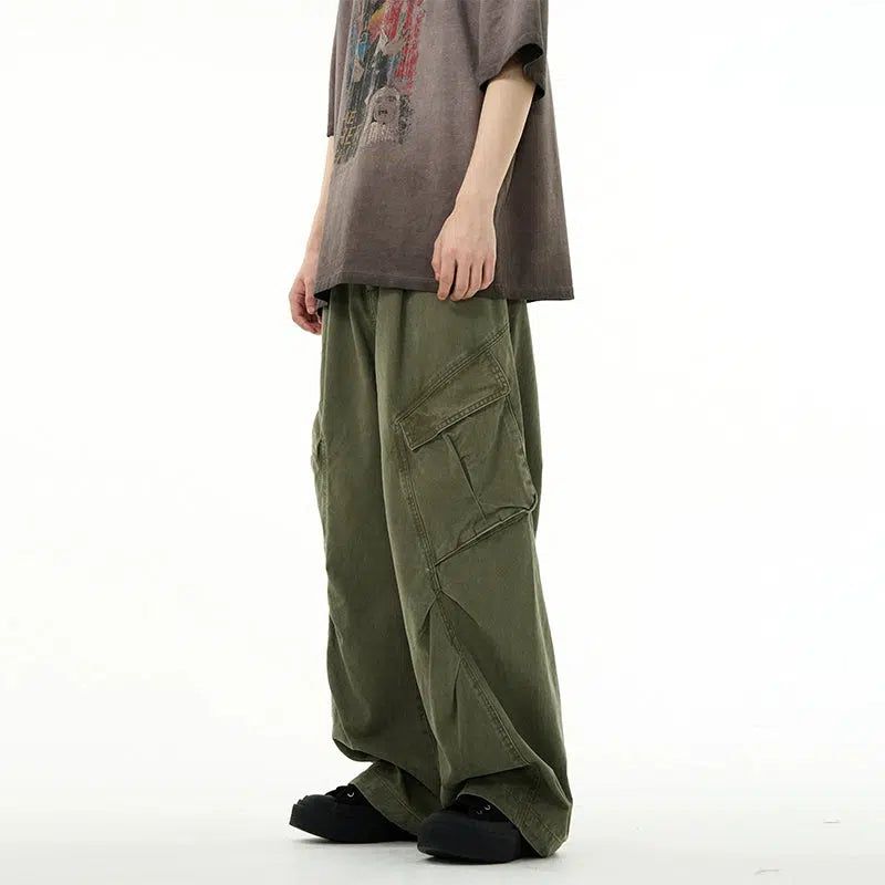 Slant Flap Pocket Cargo Pants