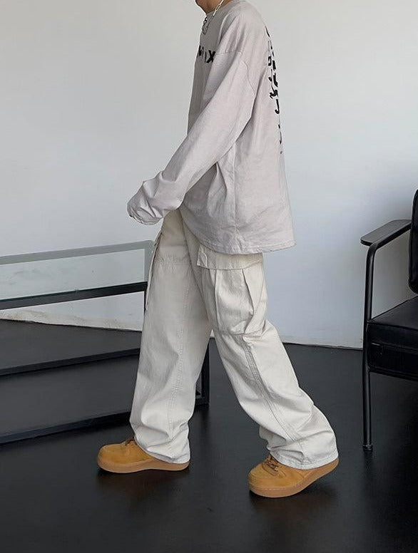 Loose Straight Pocket Cargo Pants