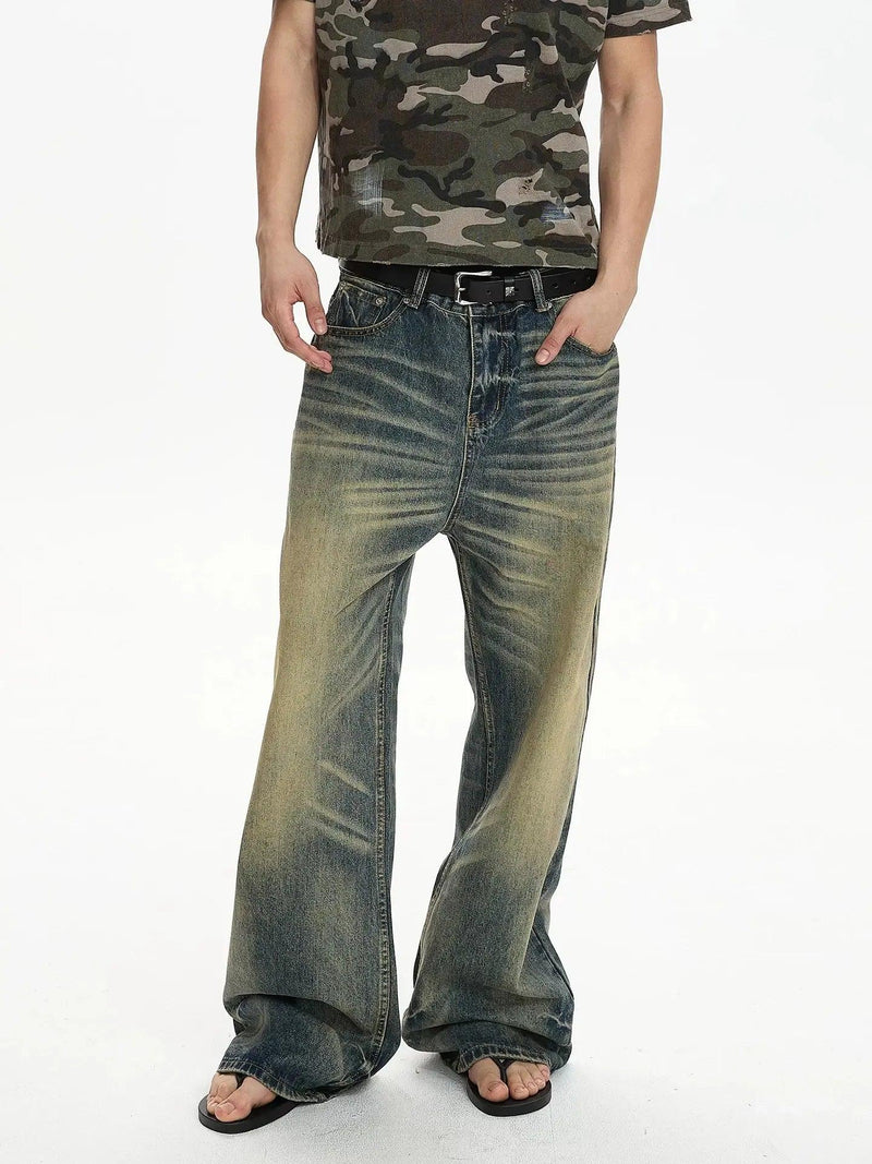 Distressed Muddy Washed Jeans