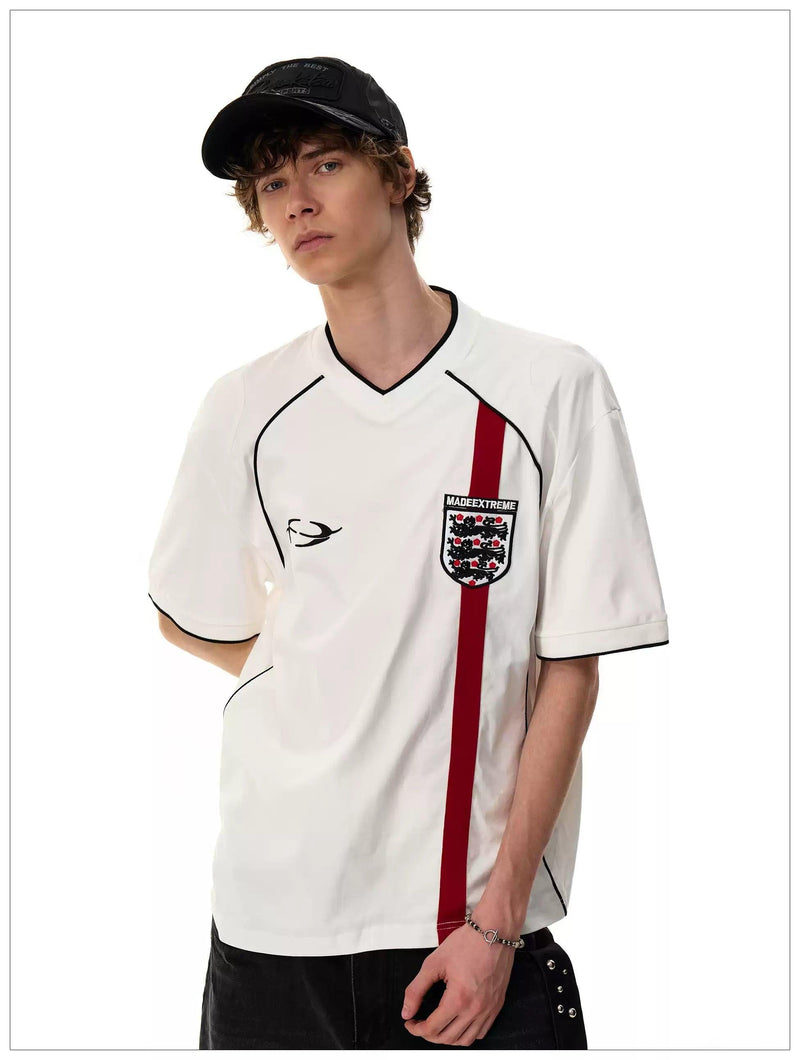 Contrast Piping Racing Style T-Shirt