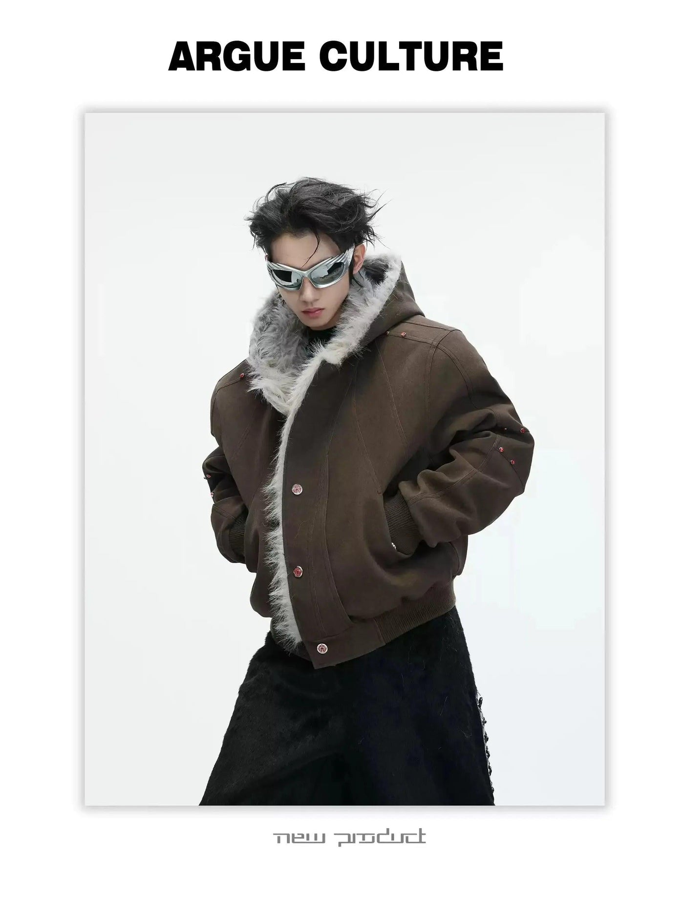 Inside Faux Fur Suede PU Leather Jacket