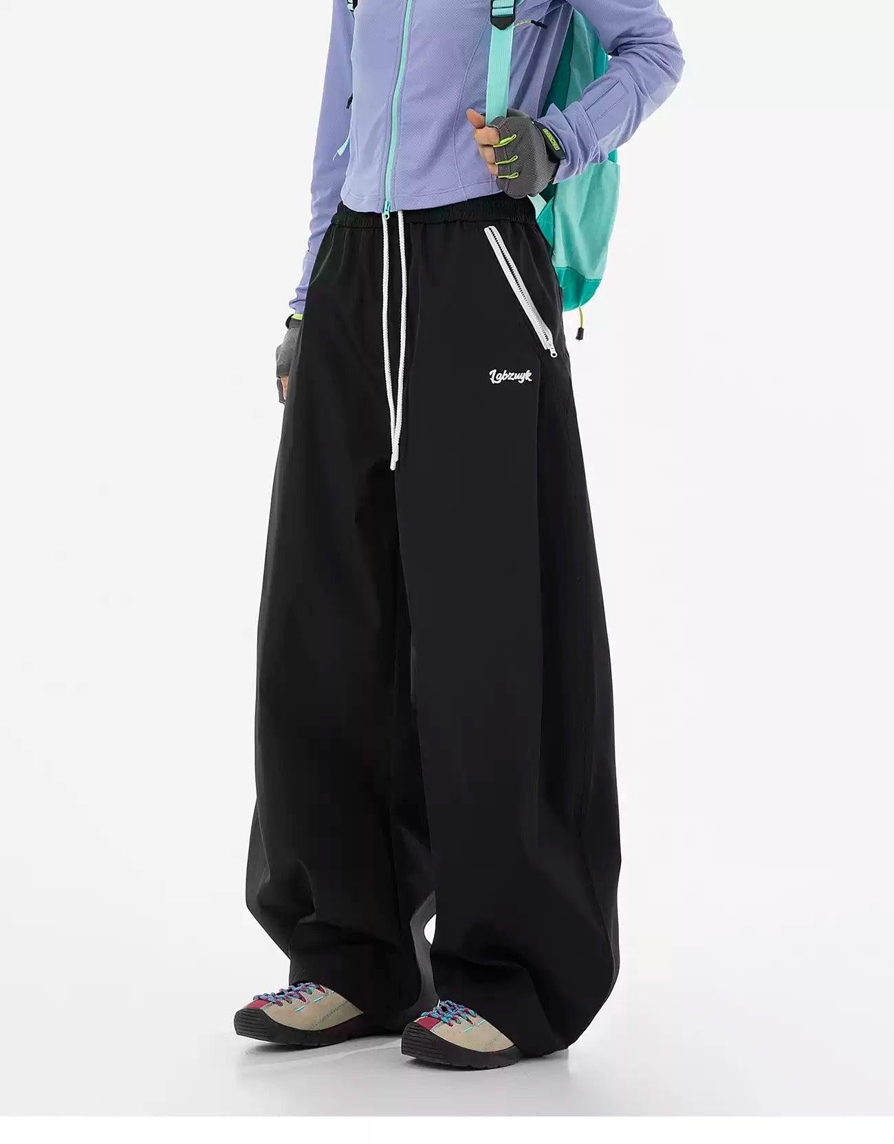 Zipped Pocket Curved Track Pants