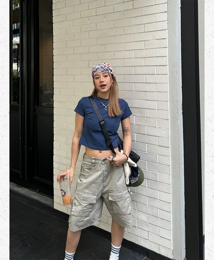 Flap Pocket Cargo Style Shorts