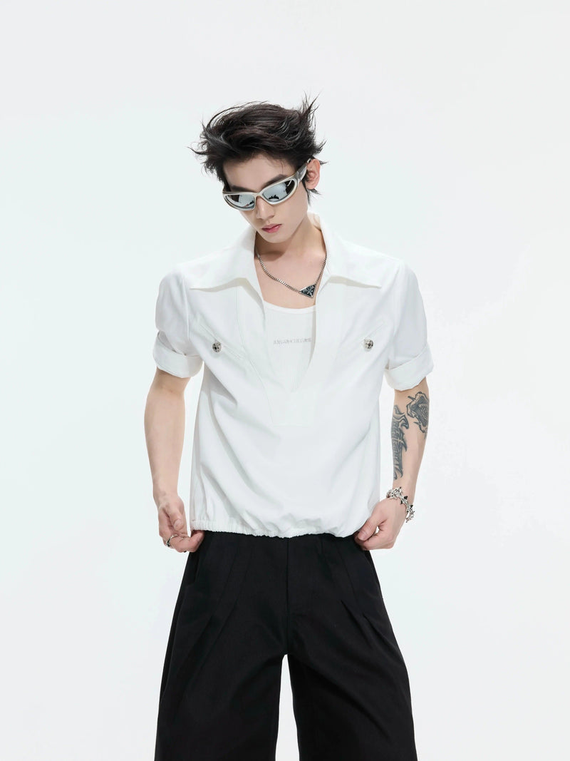 Layered Utility Short Sleeve Shirt