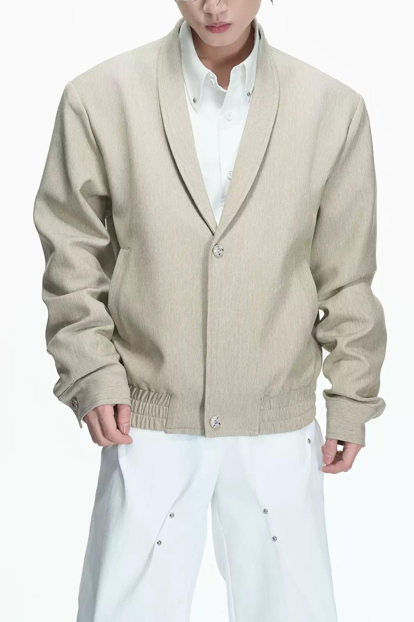 Detachable Layer Ruched Hem Jacket