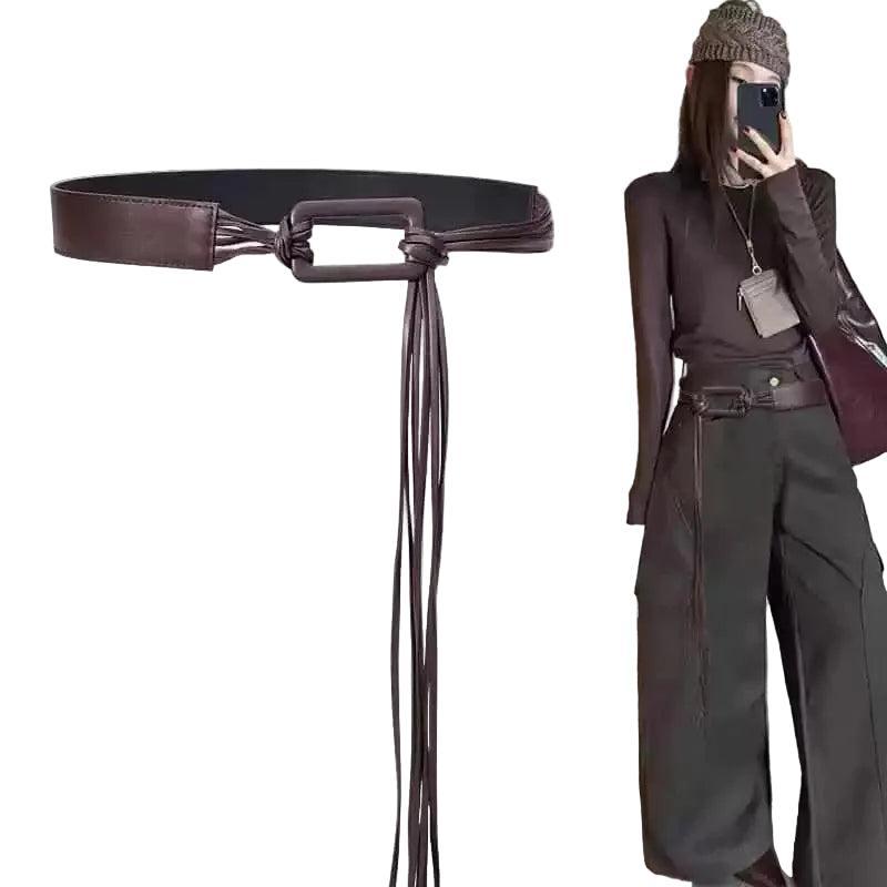 String Tassel PU Leather Belt