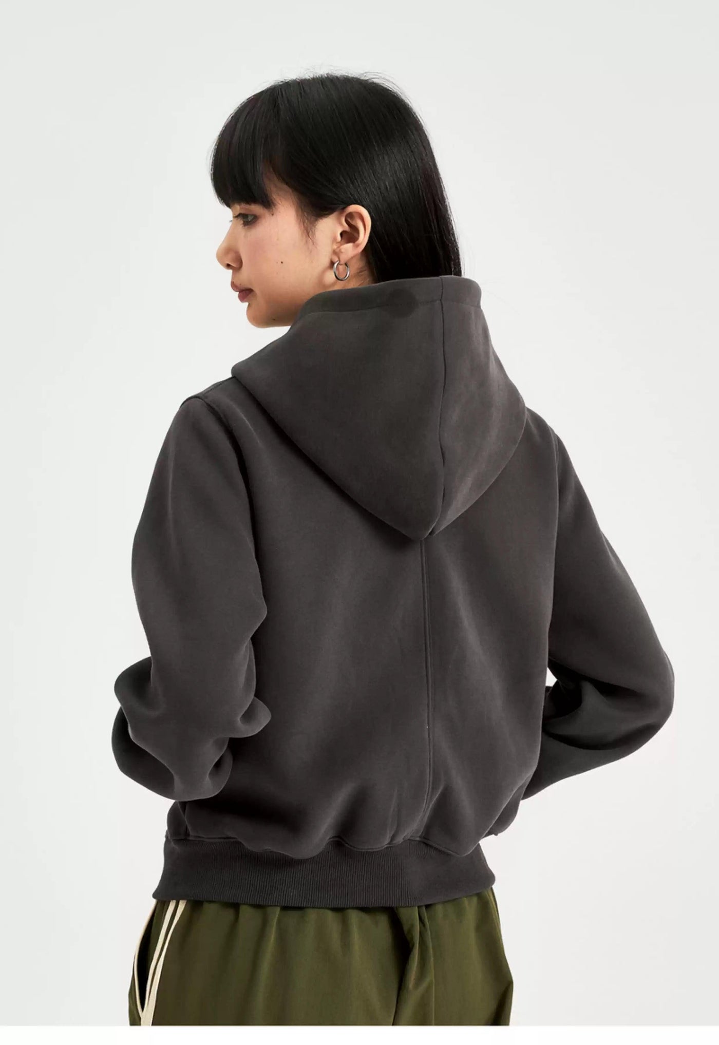 Dual-Zip Cropped Hoodie