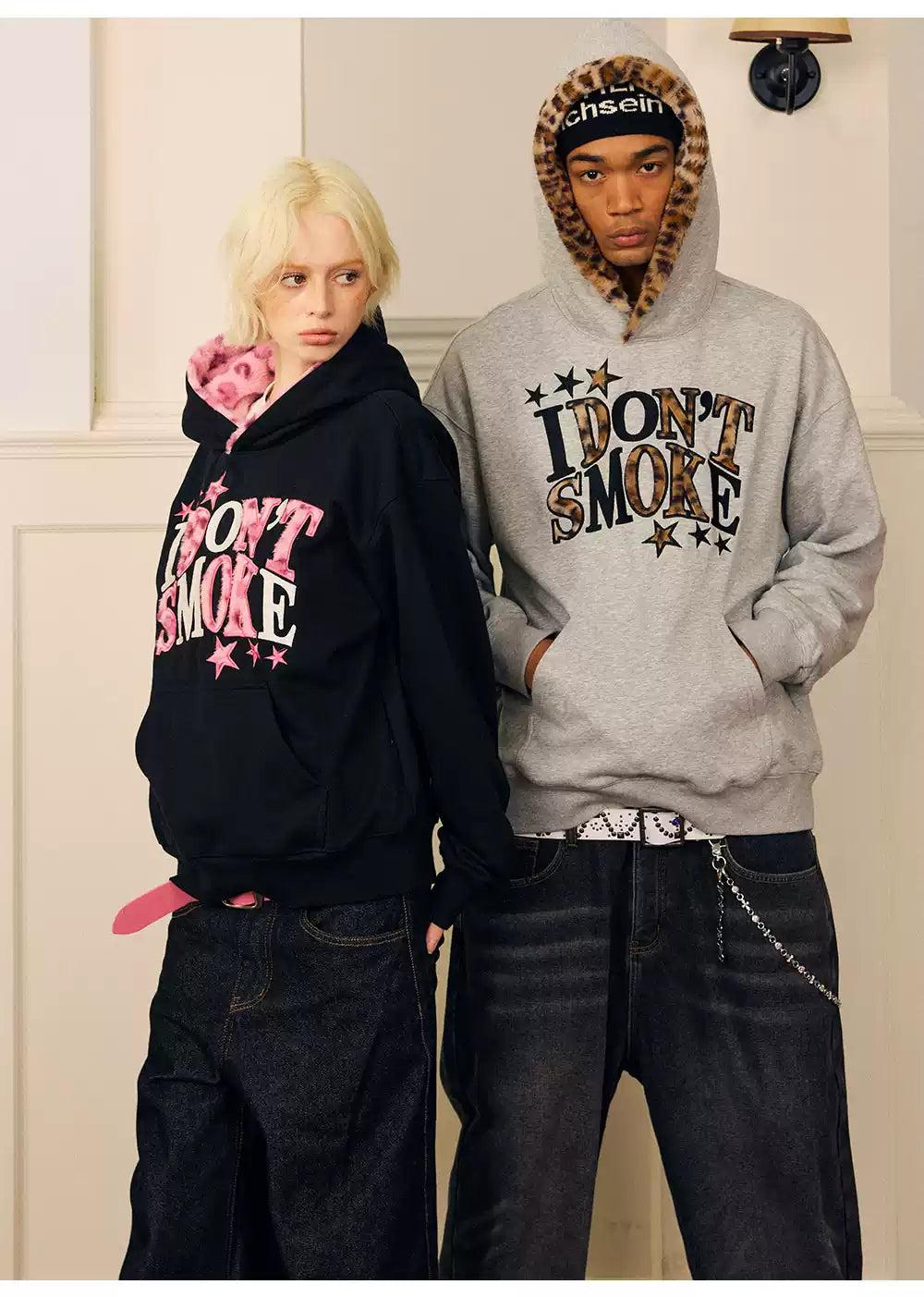 Faux Fur Splice Detailing Hoodie