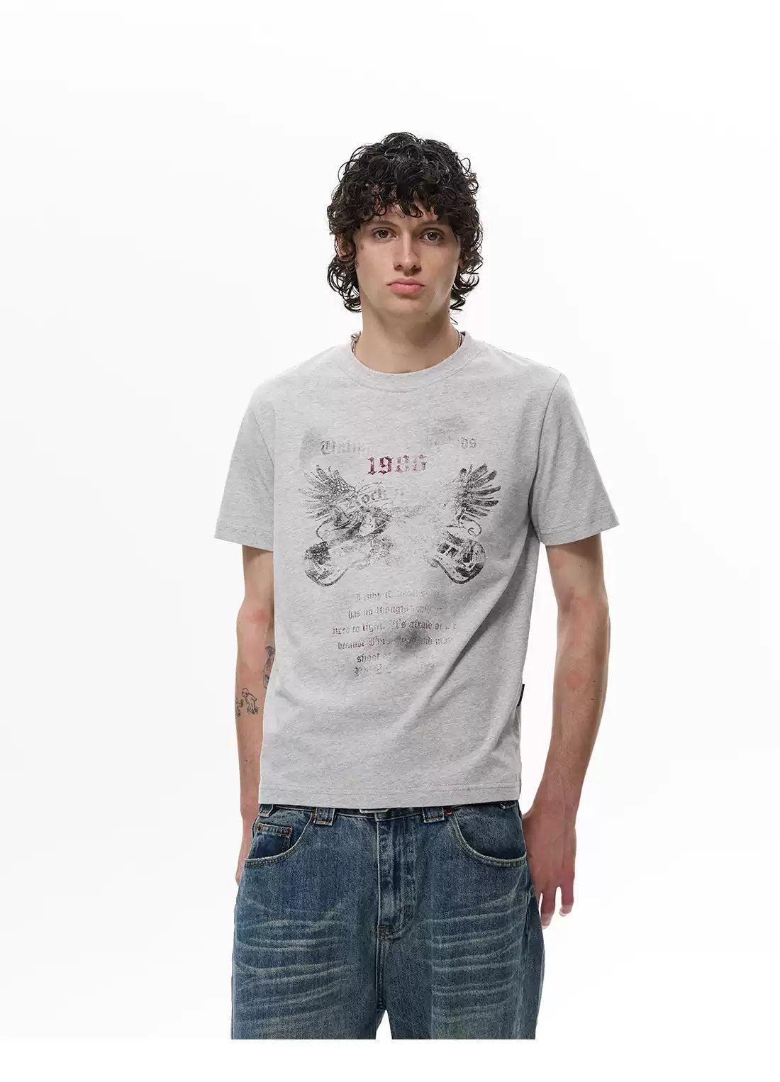 Grunge Washed Printed T-Shirt