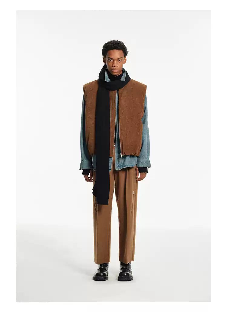 Velvet Textured Down Vest