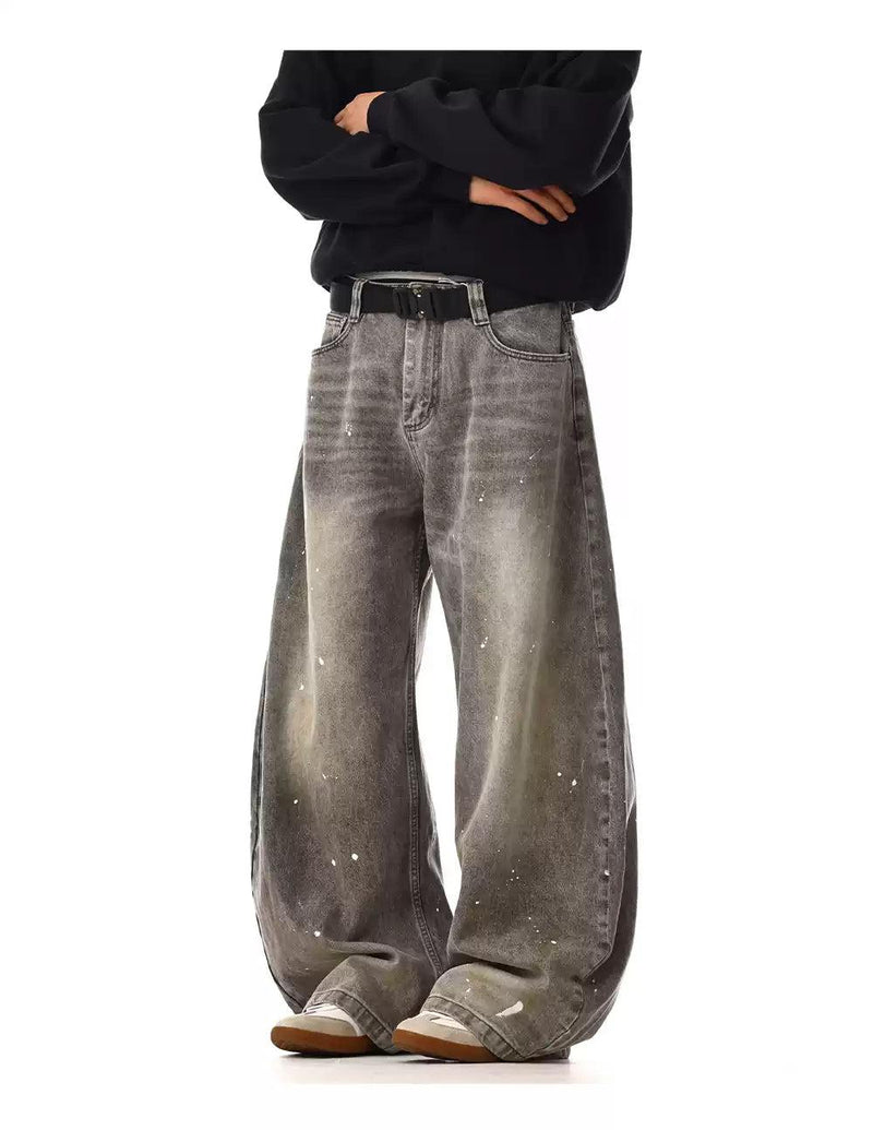 Paint Dots Faded Jeans