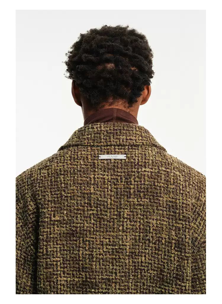 Breast Pocket Textured Boxy Jacket