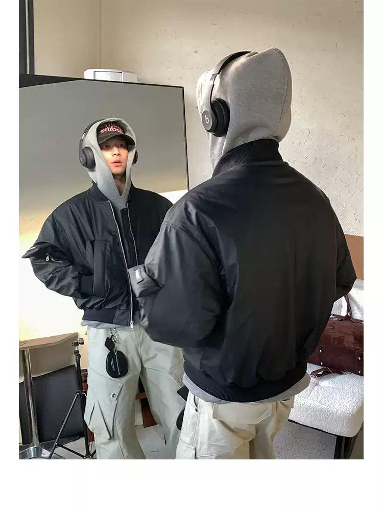 Hooded Padded Bomber Jacket