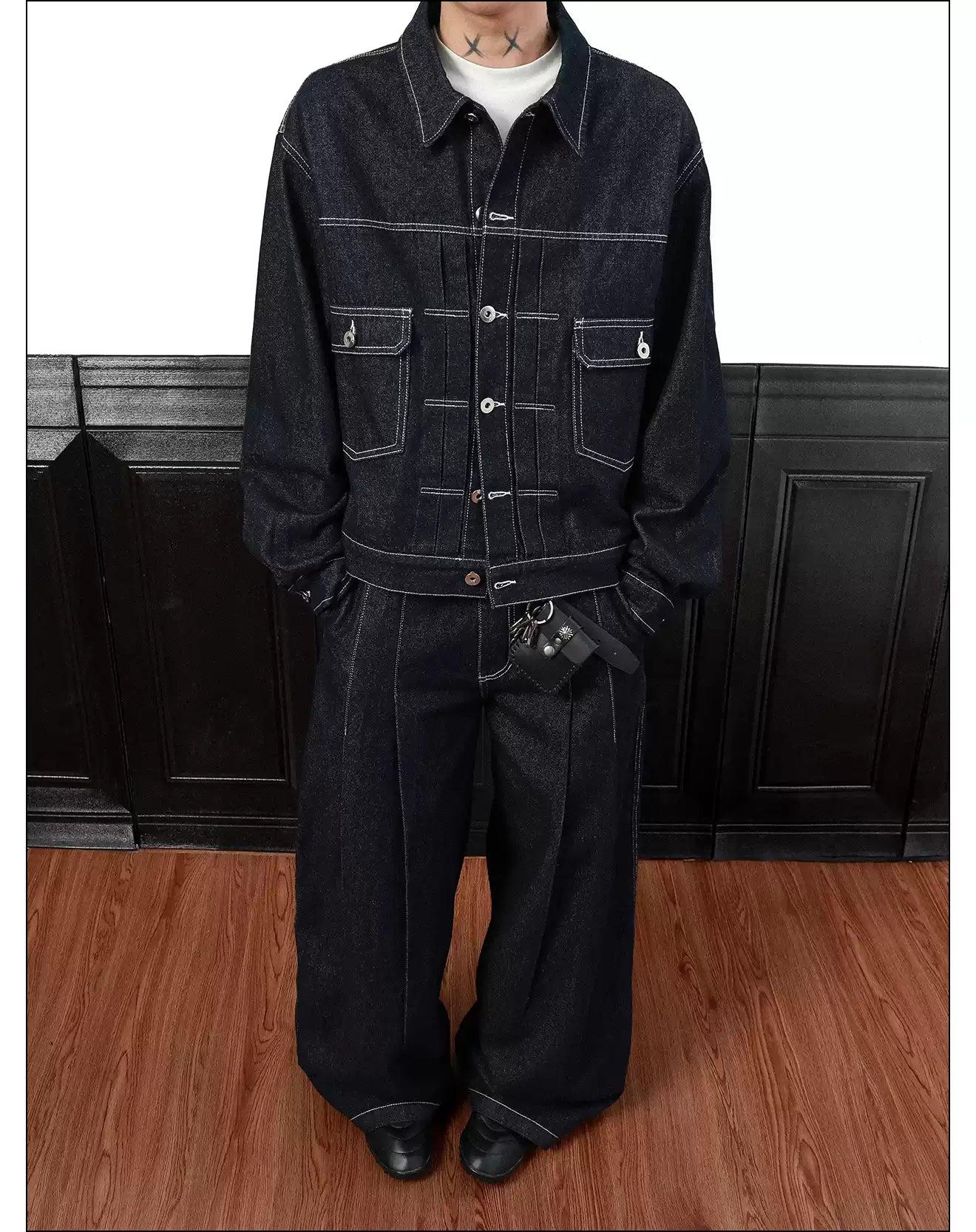 Stitched Lines Denim Jacket