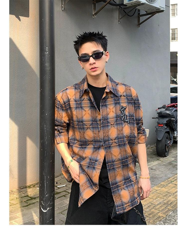 Argyle Textured Plaid L/S Shirt