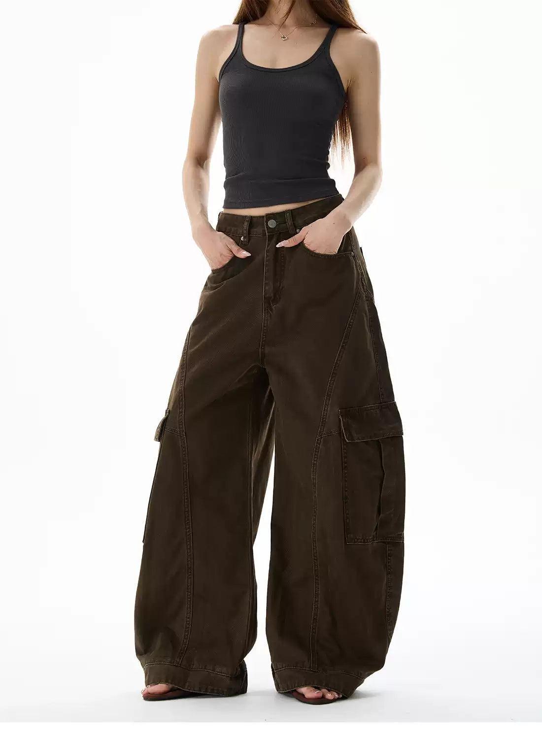 Structured Seam Cargo Jeans