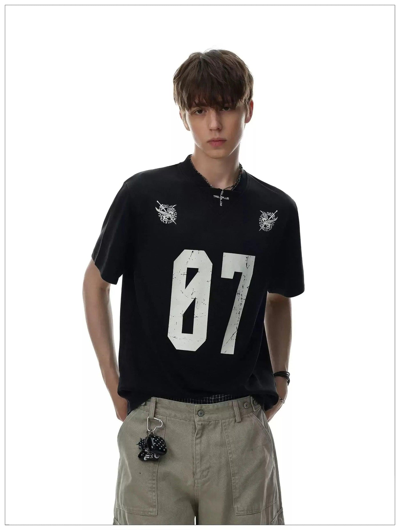 Varsity Grunge Print T-Shirt