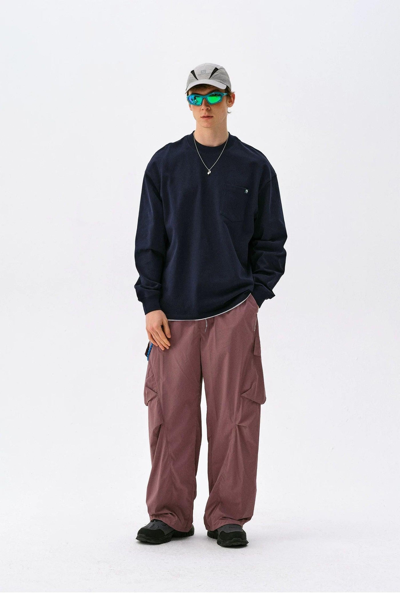 Chest Pocket Boxy Fit L/S T-Shirt