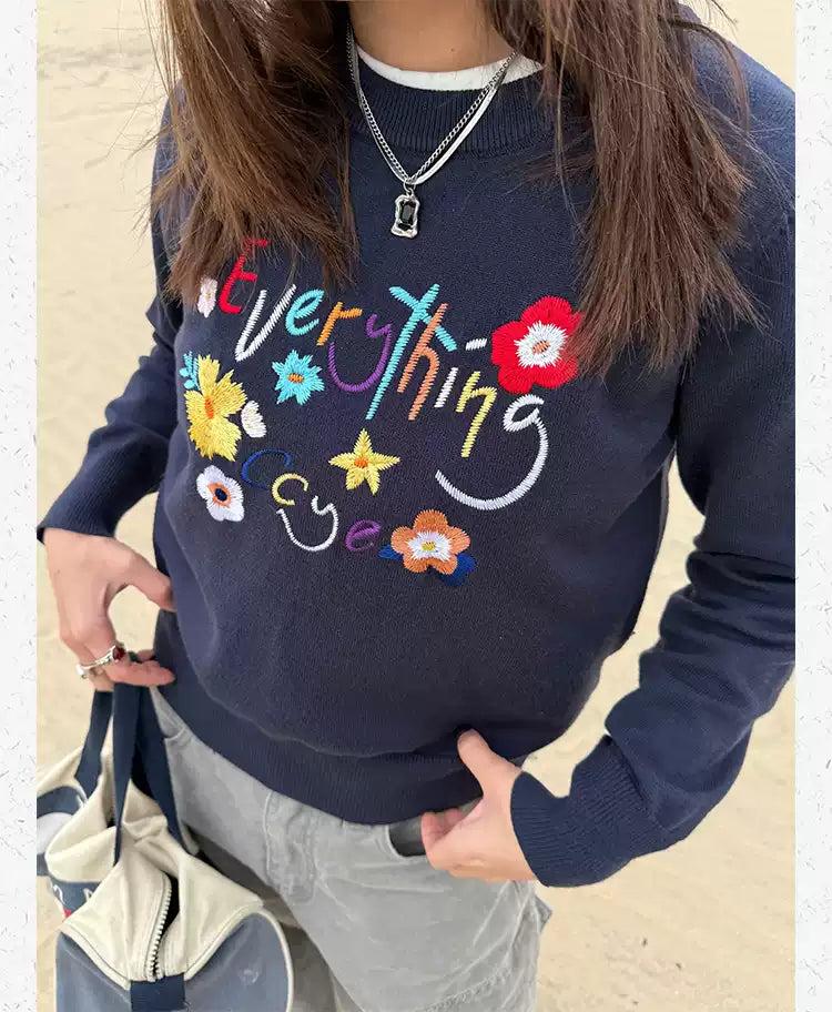 Everything Text Drawings Crewneck