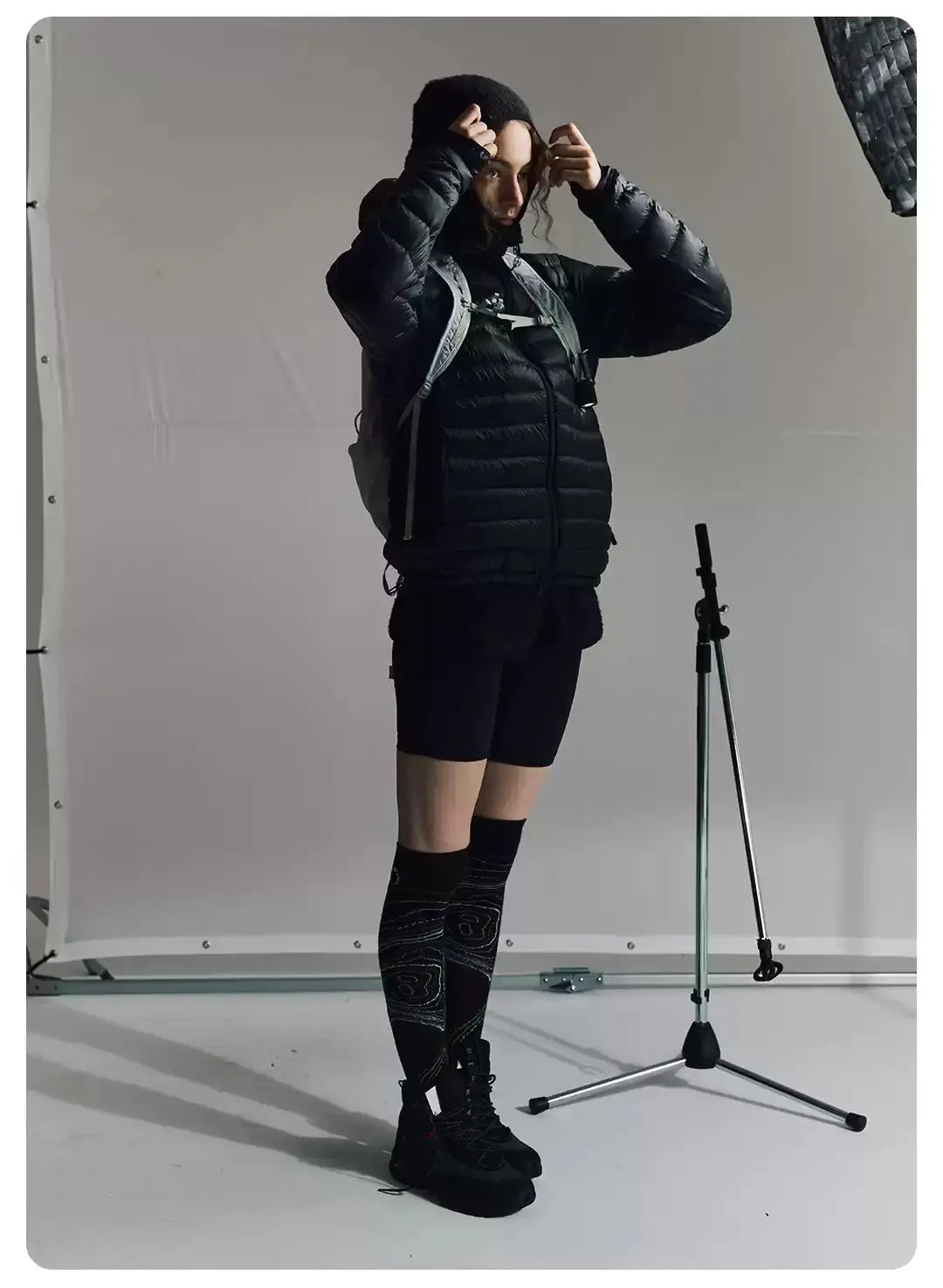 Quilted Hooded Down Jacket