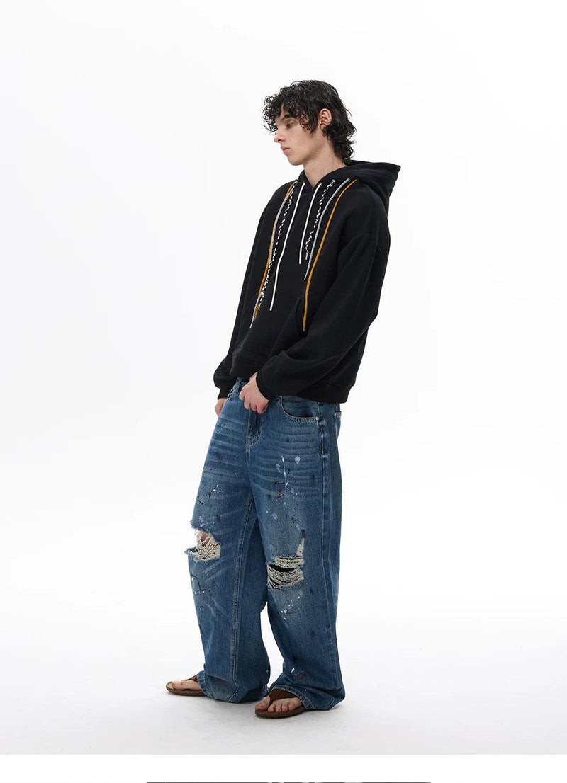 Splatter and Distress Jeans